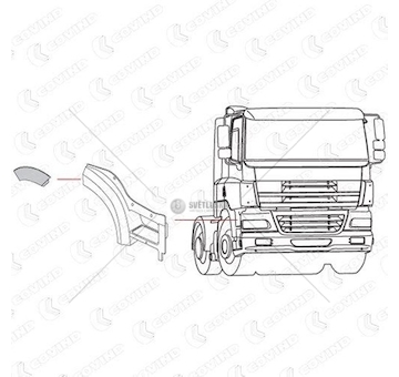 Záslepka DAF 85CF pravá COVIND COV/CF0/206