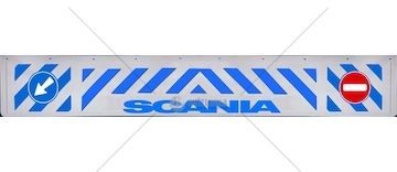 Zástěrka - lapač přední SCANIA 2400x350mm, bílá