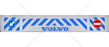 Zástěrka - lapač přední VOLVO 2400x350mm, bílá, modrý nápis