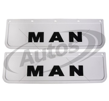 Zástěrka pryžová 600x180 přední, bílá s nápisem man 0209791_A