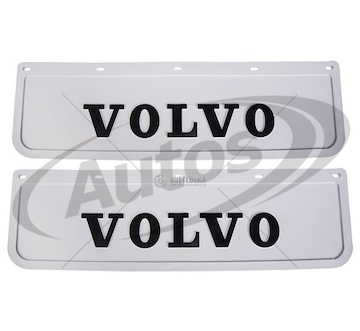 Zástěrka pryžová 600x180 přední, bílá s nápisem volvo  0209790_A