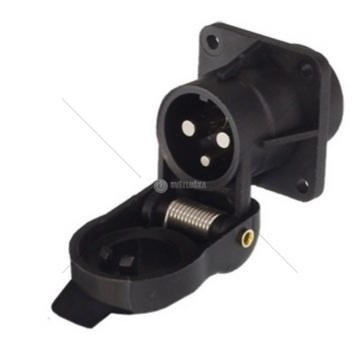 Zástrčka 3 pólová plastová na 4 šrouby