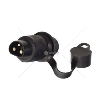 Zástrčka 3 pólová plastová s víčkem