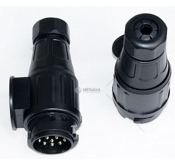 Zástrčka elektrická 12v/13-pin plastová, přívěsné vozíky 0363449_A