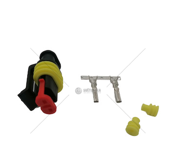 Zástrčka vodotěsná 2piny 1,5