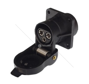 Zásuvka 3 pólová plastová na 4 šrouby