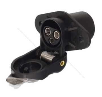 Zásuvka 3 pólová plastová na dva šrouby