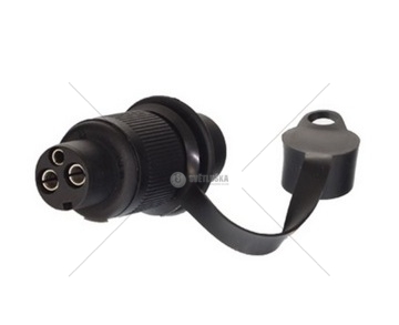 Zásuvka 3 pólová plastová s víčkem