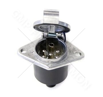 Zásuvka 7-pólová 12-24V hliníková 