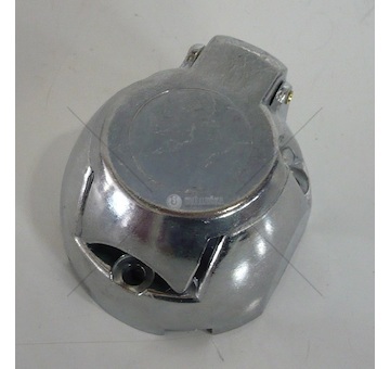 Zásuvka 7 pólová 12V 16A hliníková hranatá