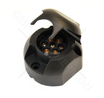 Zásuvka 7 pólová 12V plastová Typ N