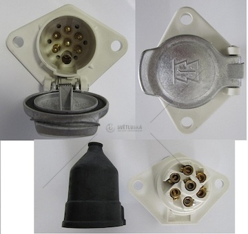 Zásuvka elektrická 7pin /6+1pin kolík+díra/ typ s 50028000_A