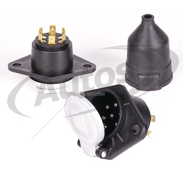 Zásuvka elektrická 7pin s konektory iso1185 24v typ-n, plast 0014082_A