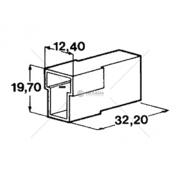 Zásuvka konektorů 2 kolíková 6,3mm 428989_A