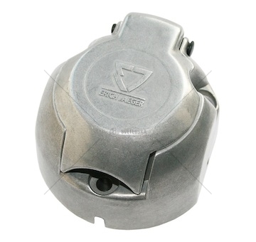 Zásuvka přívěsného vozíku 12v/ 7pin - kovová jaeger 0081438_A
