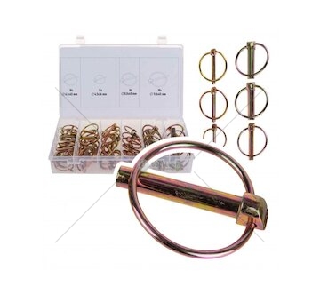 Závlačky s kroužkem, 4 druhy, sada 50ks GEKO