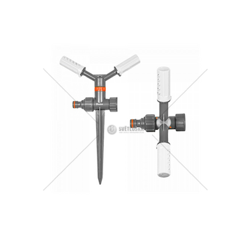 Zavlažovač rotační dvouramenný s plastovým trnem WHITE LINE