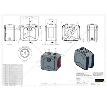 ZBIORNIK OLEJU HYDRAULIKI KPL.175L  77203182