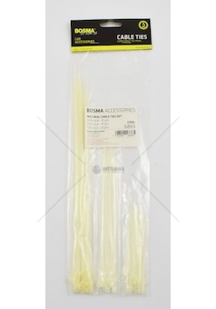 ZESTAW OPASEK PLASTIKOWYCH BIALYCH 50SZT BOSMA 6865