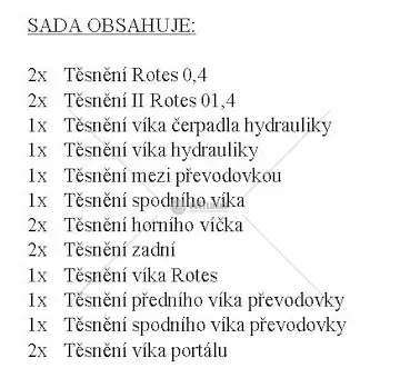 Zetra sada těsnění převodovky(uři) 3 válec - nehnaná náprava | 5011-0089