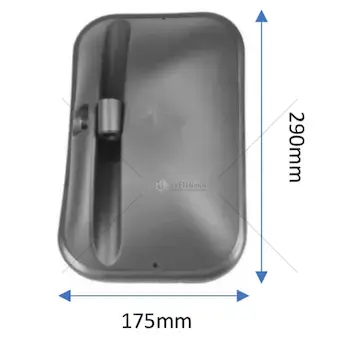 Zrcadlo 175x290mm pro case c,cs a cvs a claas celtis, temis a 1221 | LRLDT285/2