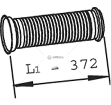 Zvlněná trubka, výfukový systém DINEX DIN22126