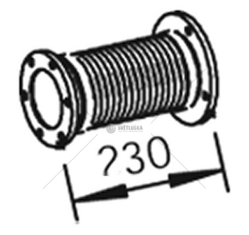 Zvlněná trubka, výfukový systém DINEX DIN53185