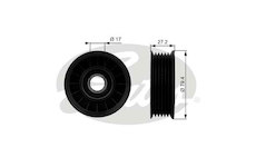 Vratná/vodicí kladka, klínový žebrový řemen GATES T38009