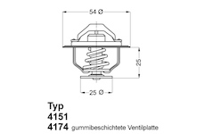 Termostat, chladivo BorgWarner (Wahler) 4174.88D