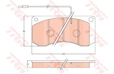 Sada brzdových destiček, kotoučová brzda TRW GDB5051