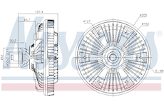 Spojka, větrák chladiče NISSENS 86058