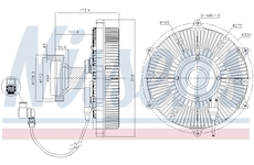 Spojka, větrák chladiče NISSENS 86170
