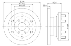 Brzdový kotouč HELLA 8DD 355 117-501