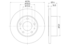 Brzdový kotouč HELLA 8DD 355 107-421
