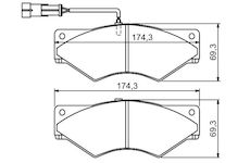 Sada brzdových destiček, kotoučová brzda BOSCH 0 986 494 193
