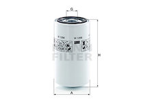 Filtr, pracovní hydraulika MANN-FILTER W 1268