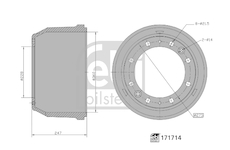 Brzdový buben FEBI BILSTEIN 171714