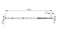 Tažné lanko, parkovací brzda BOSCH 1 987 482 034