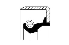 Těsnicí kroužek hřídele, pomocný pohon CORTECO 12011340B