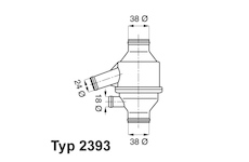 Termostat, chladivo BorgWarner (Wahler) 2393.75
