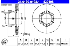 Brzdový kotouč ATE 24.0130-0198.1
