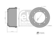 Brzdový buben FEBI BILSTEIN 171673