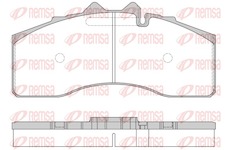 Sada brzdových destiček, kotoučová brzda REMSA JCA 1474.00