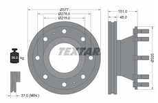 Brzdový kotouč TEXTAR 93127600