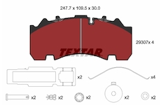 Sada brzdových destiček, kotoučová brzda TEXTAR 2930701