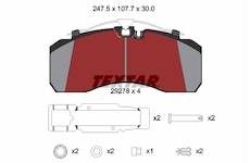 Sada brzdových destiček, kotoučová brzda TEXTAR 2927801