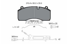 Sada brzdových destiček, kotoučová brzda TEXTAR 2918101