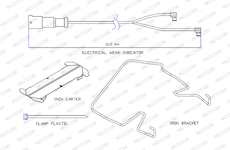Vystrazny kontakt, opotrebeni oblozeni FERODO FAI181