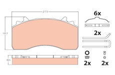 Sada brzdových destiček, kotoučová brzda TRW GDB5114