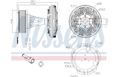 Spojka, větrák chladiče NISSENS 86128